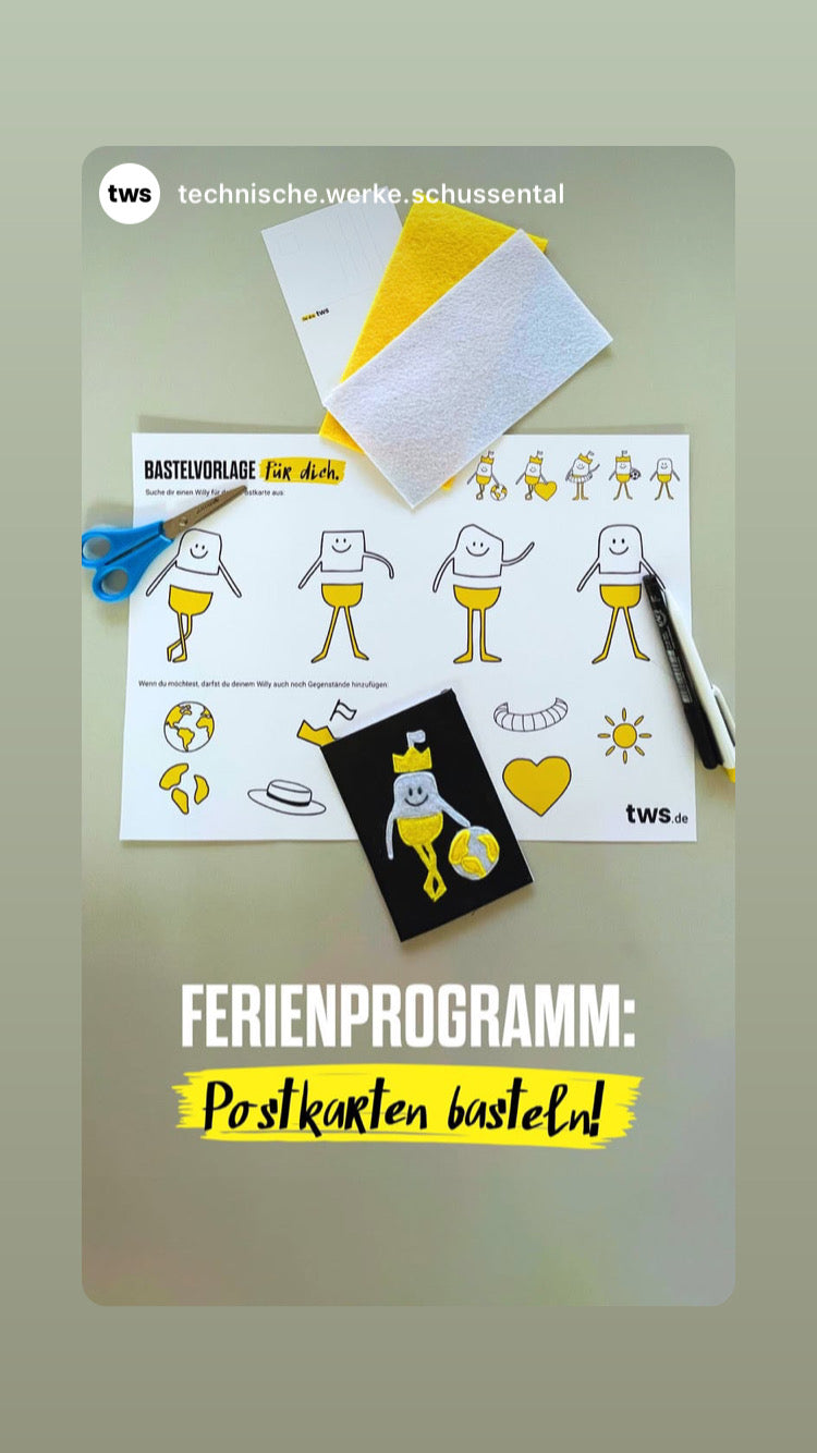 Kinder Ferienprogramm tws Willy Urlaubsgrüße