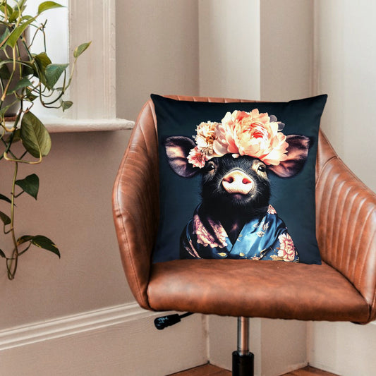 Cooles samtweiches Kissen Schwein