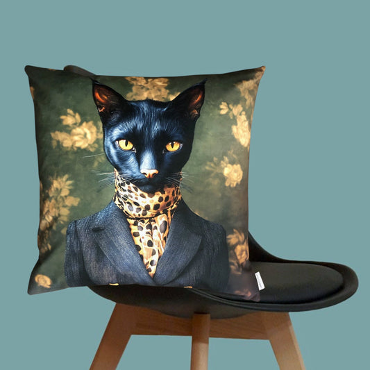 Cooles samtweiches Kissen Katze