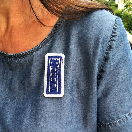 Gestickte Patches mit Mehlsack und Herzen