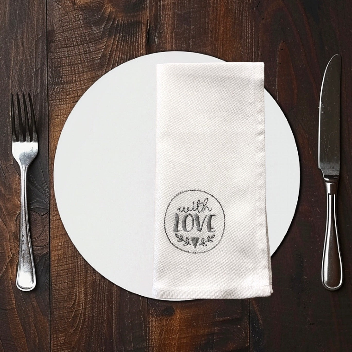Bestickte Serviette