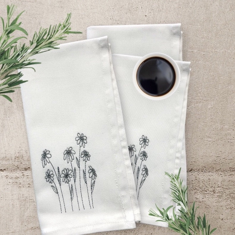 Bestickte Serviette