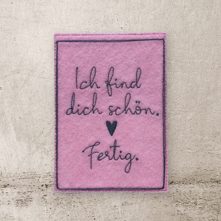 Postkarte gestickt