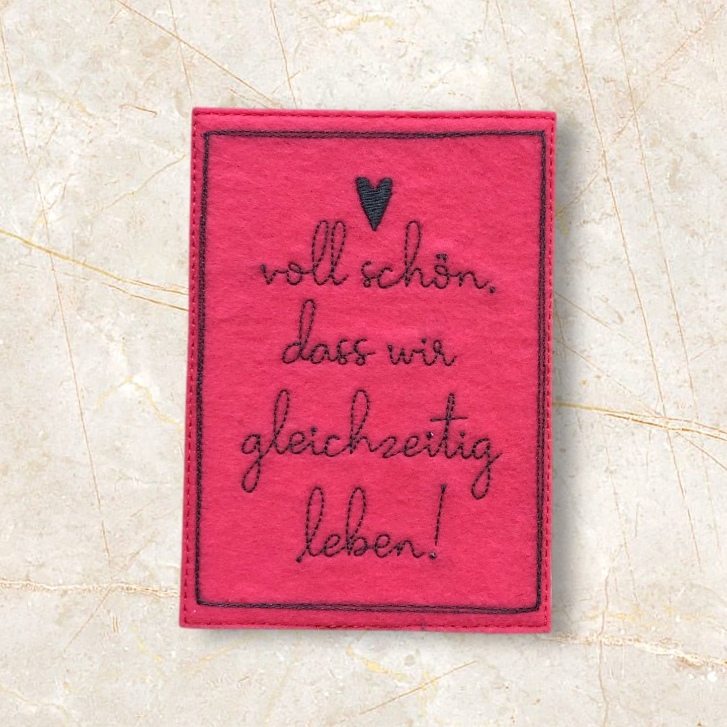 Postkarte gestickt