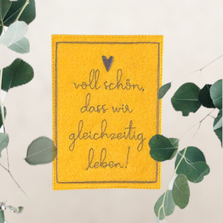 Postkarte gestickt