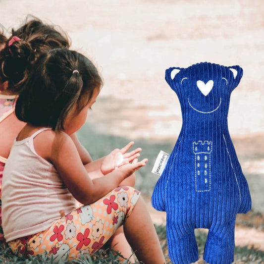 Liebhabär in blau weiß mit Mehlsack Stickerei