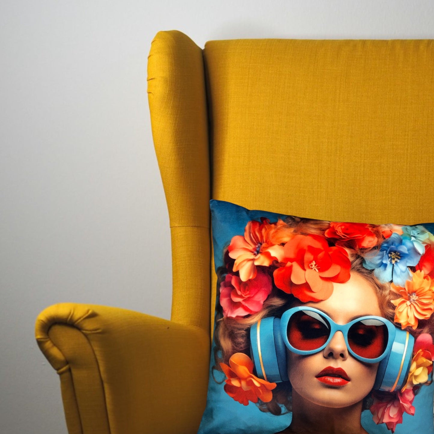 Cooles samtweiches Kissen im Retro Style