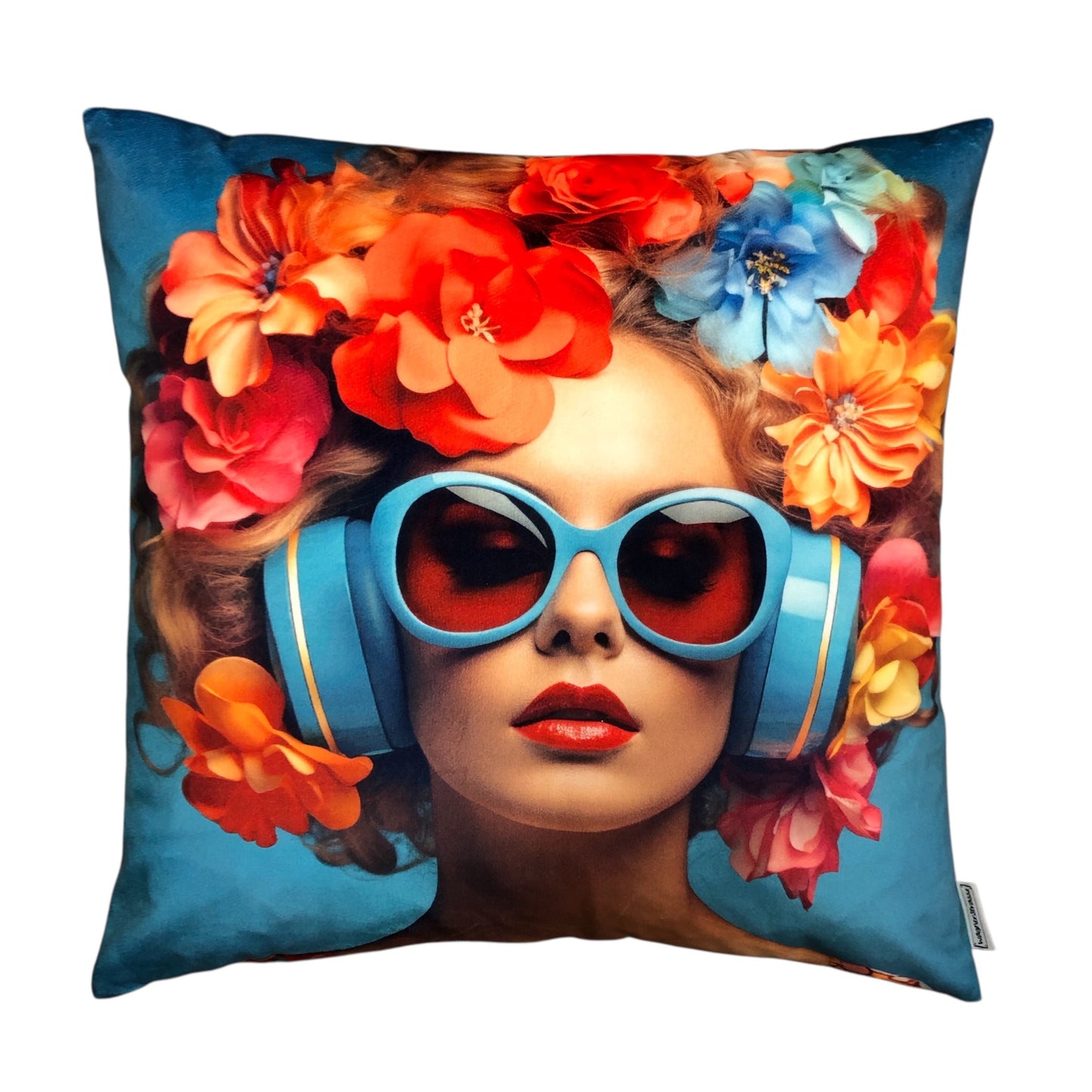 Cooles samtweiches Kissen im Retro Style