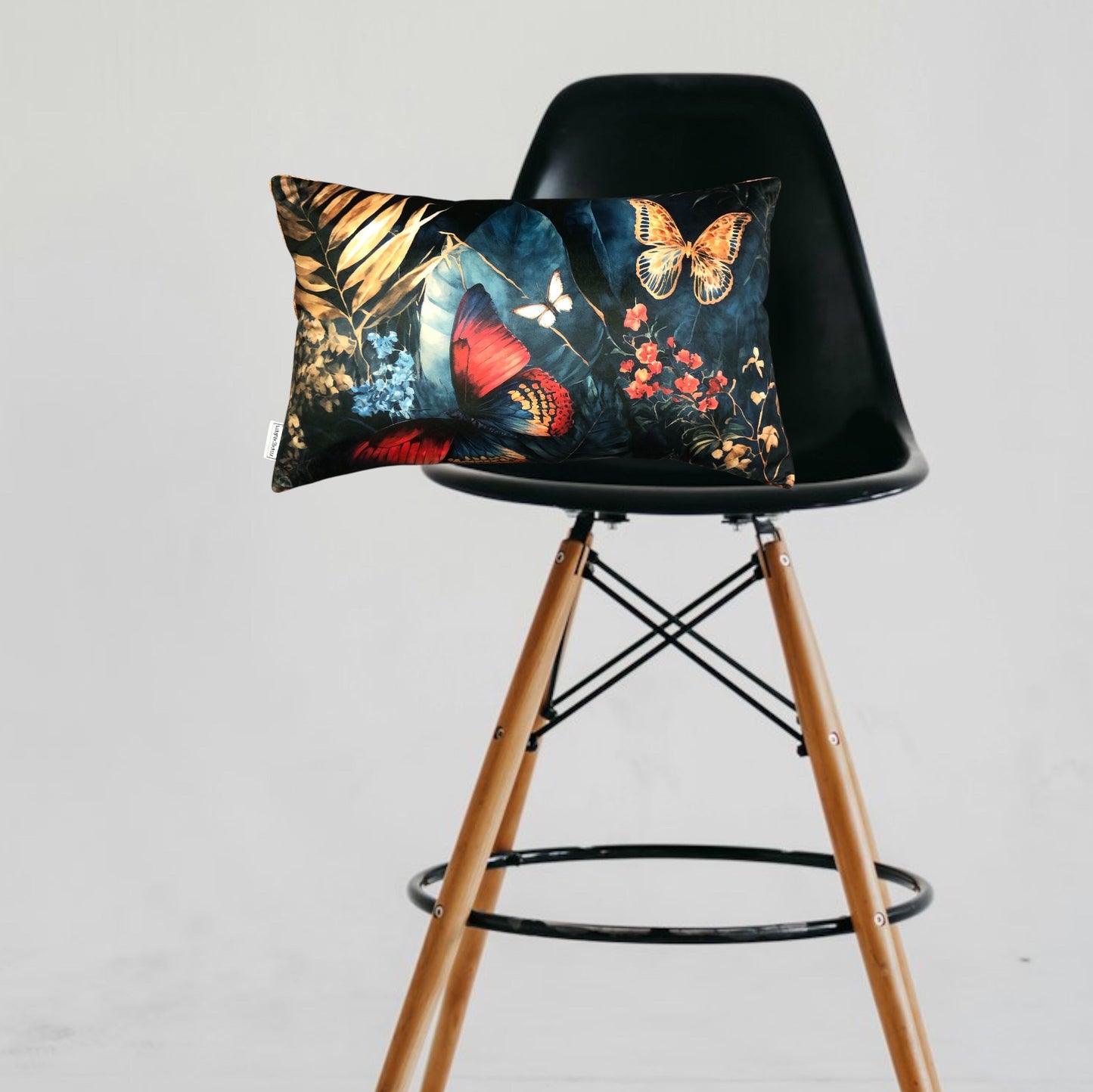 Samt Kissen Schmetterling Jungle 30x50 cm