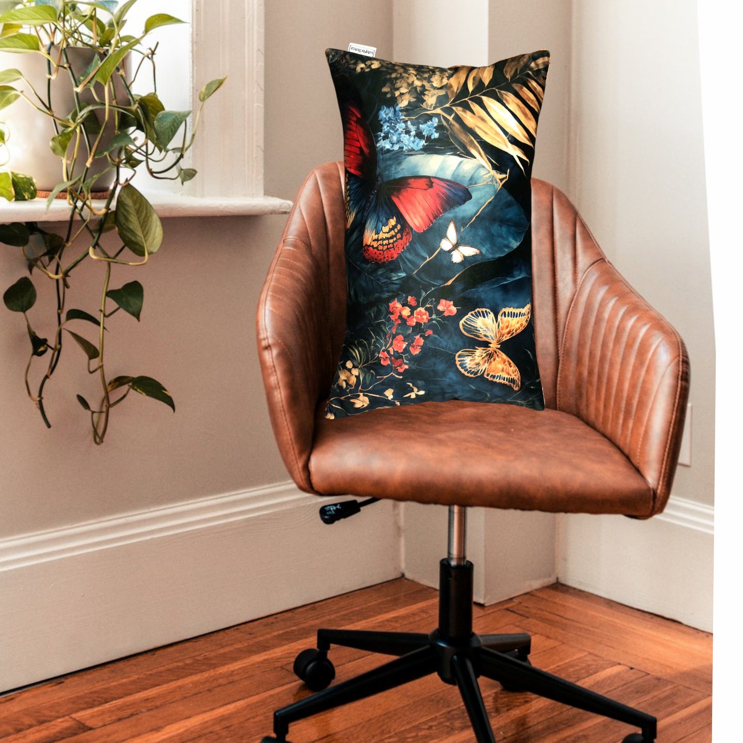 Samt Kissen Schmetterling Jungle 30x50 cm