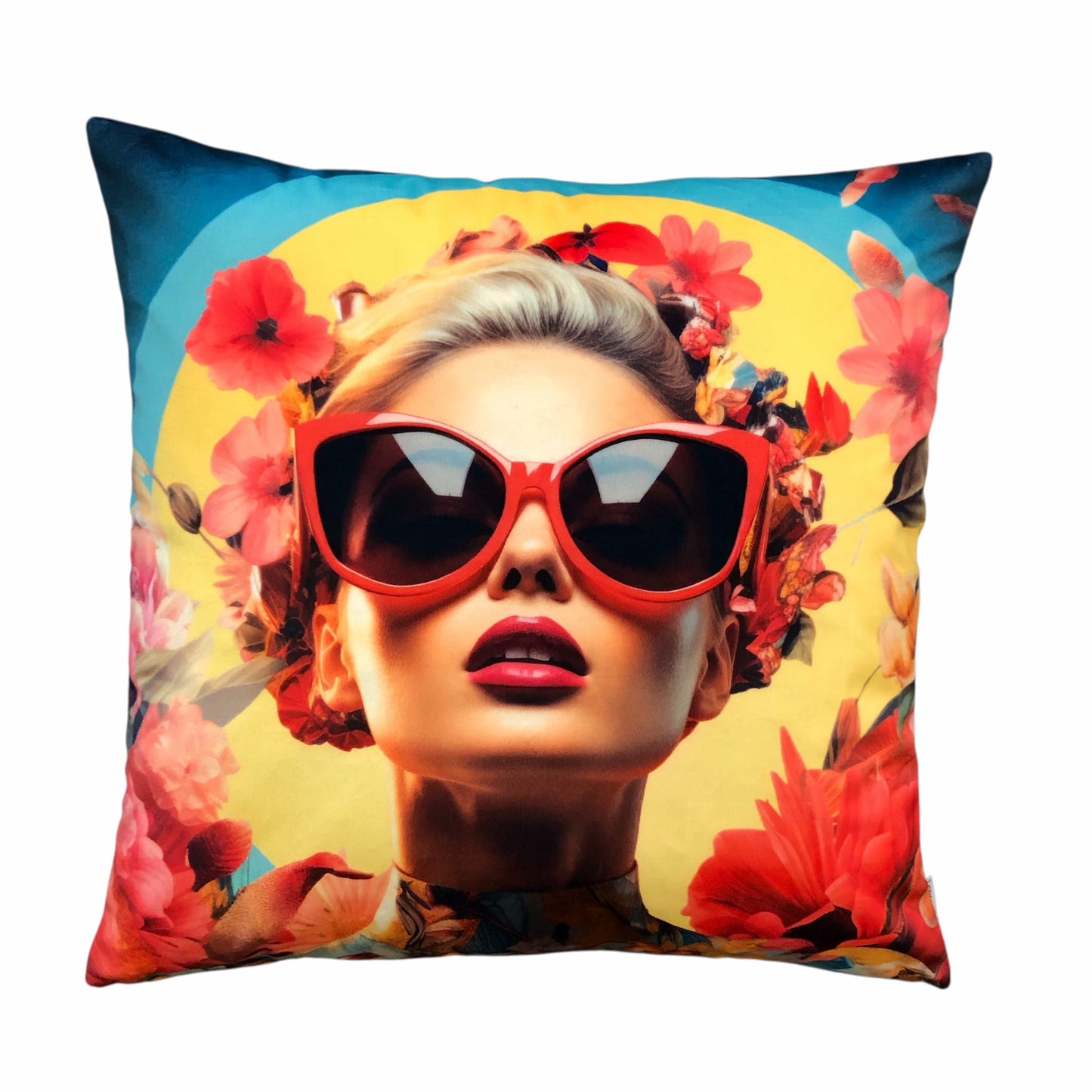 Cooles samtweiches Kissen im Retro Style