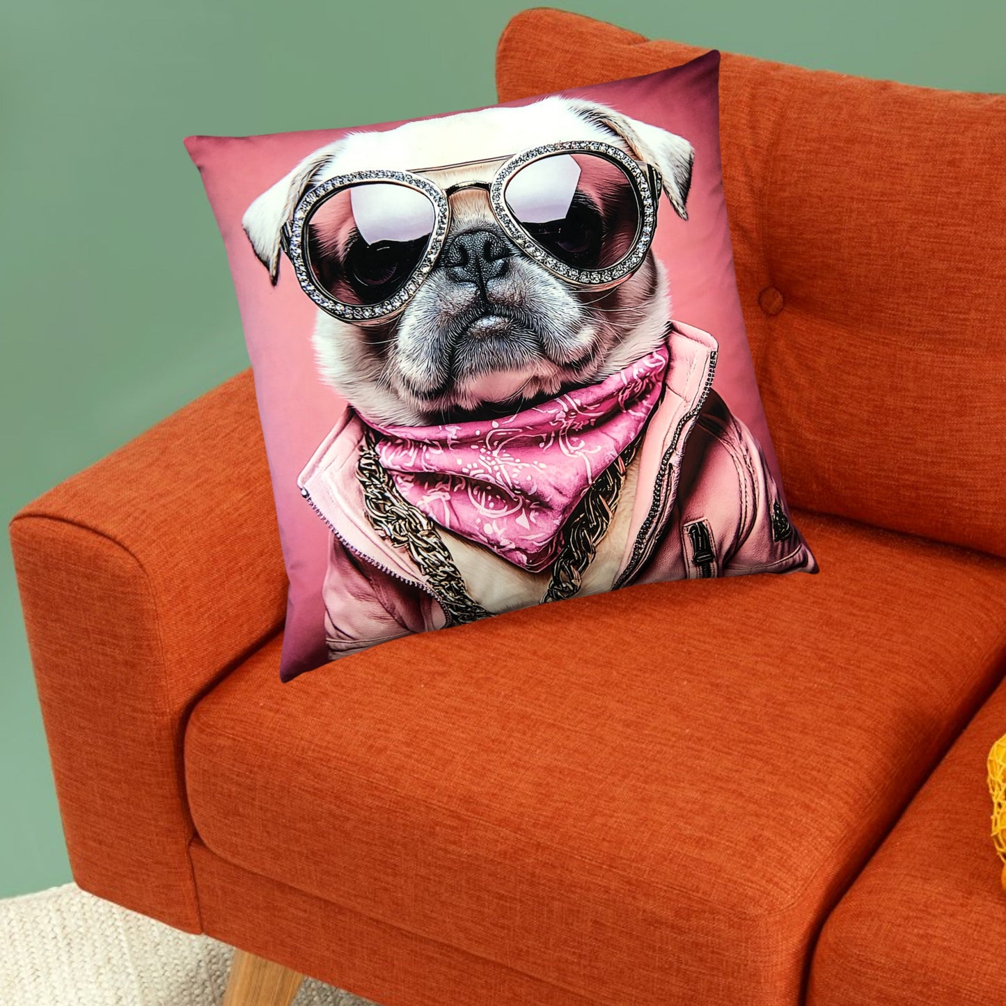 Cooles samtweiches Kissen Mops