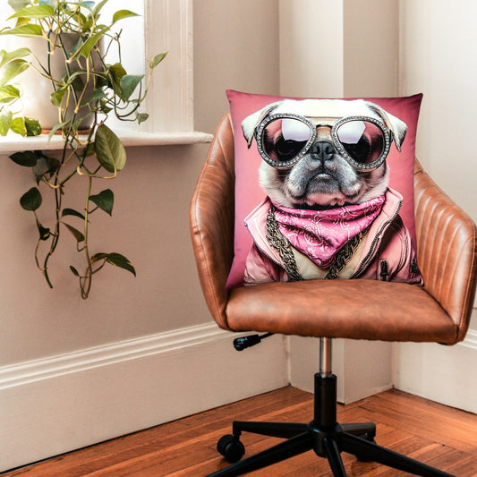 Cooles samtweiches Kissen Mops