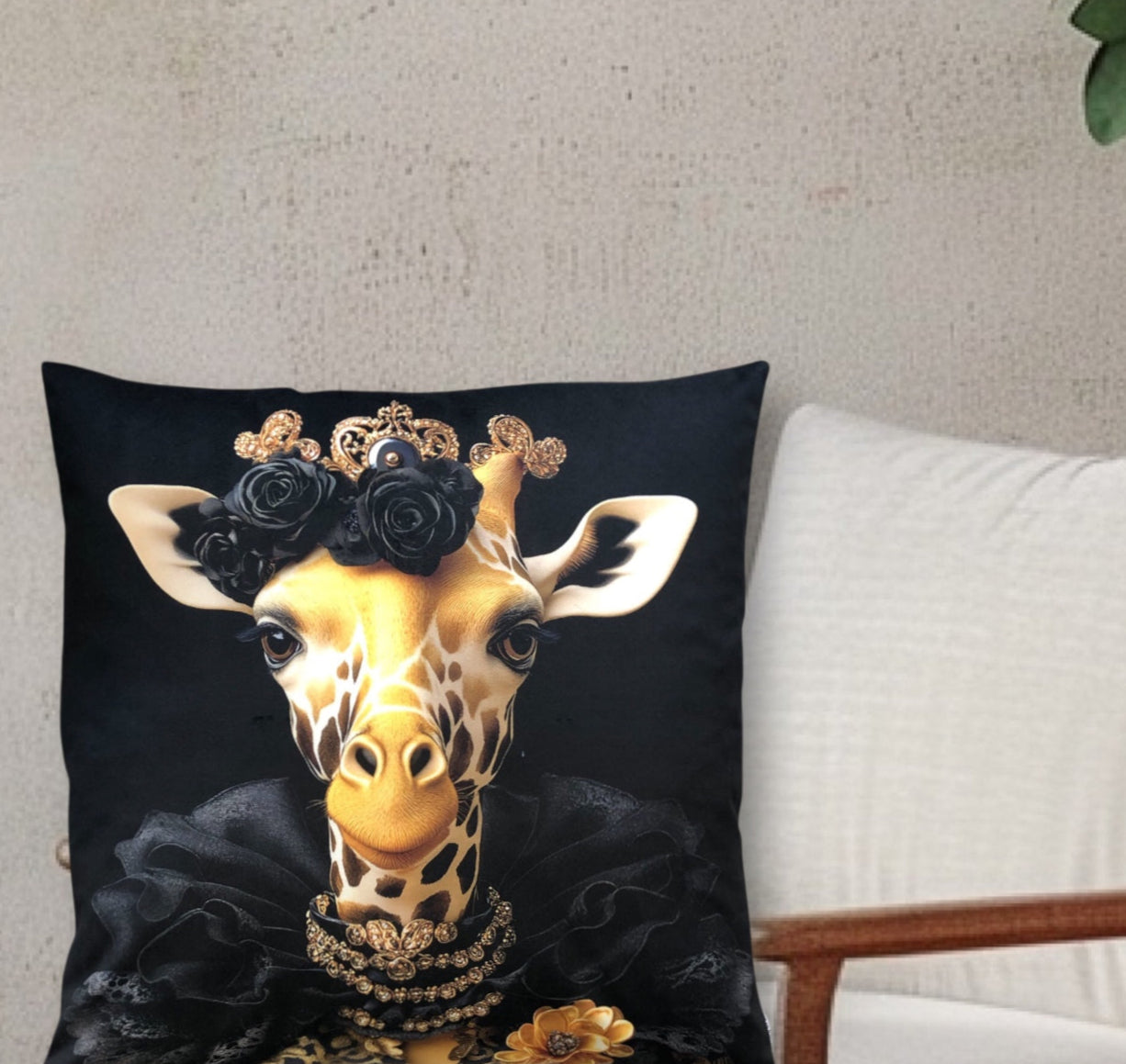 Cooles samtweiches Kissen Giraffe