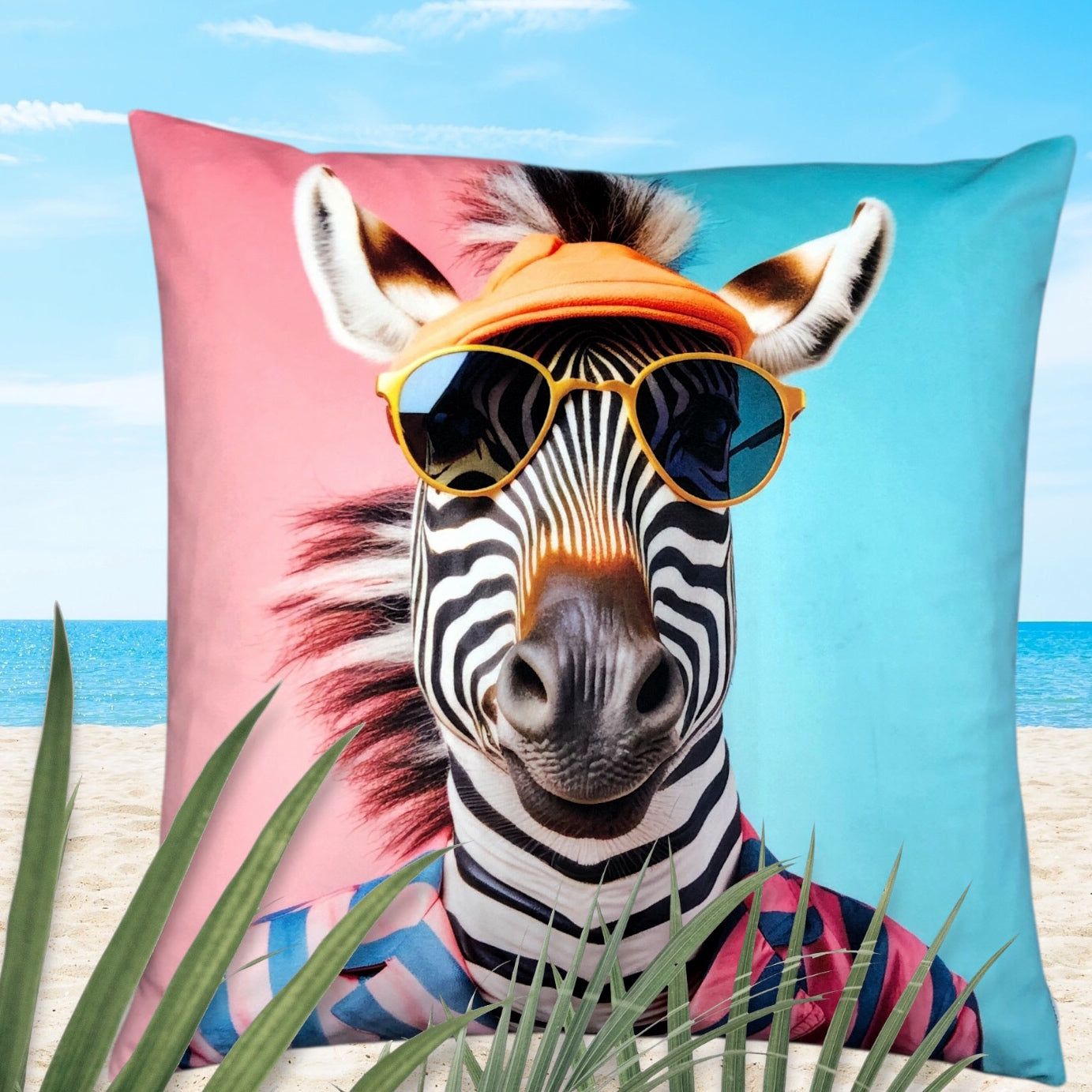 Cooles samtweiches Kissen Zebra –
