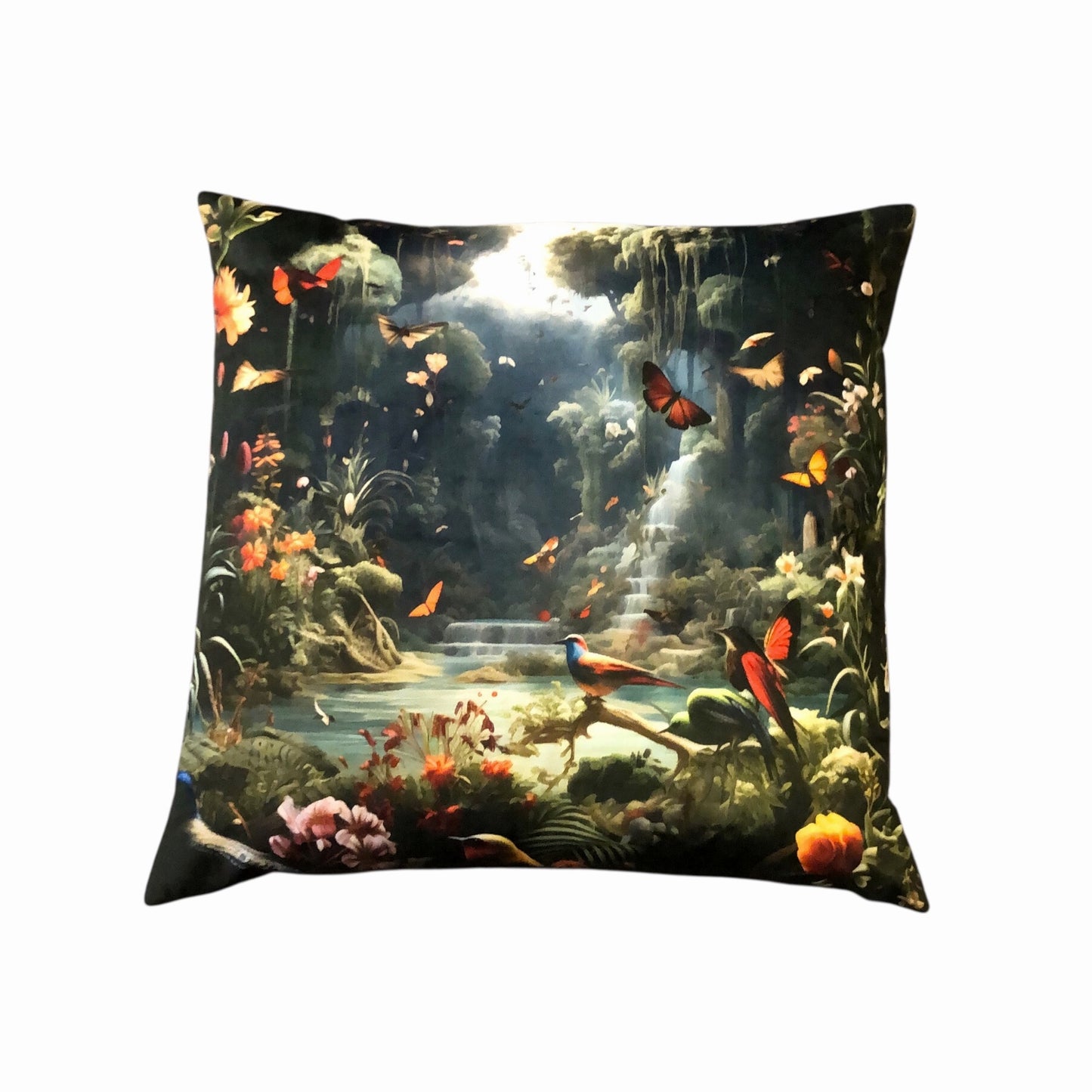 Kissen Jungle Schmetterlinge Vögel 47x47 cm