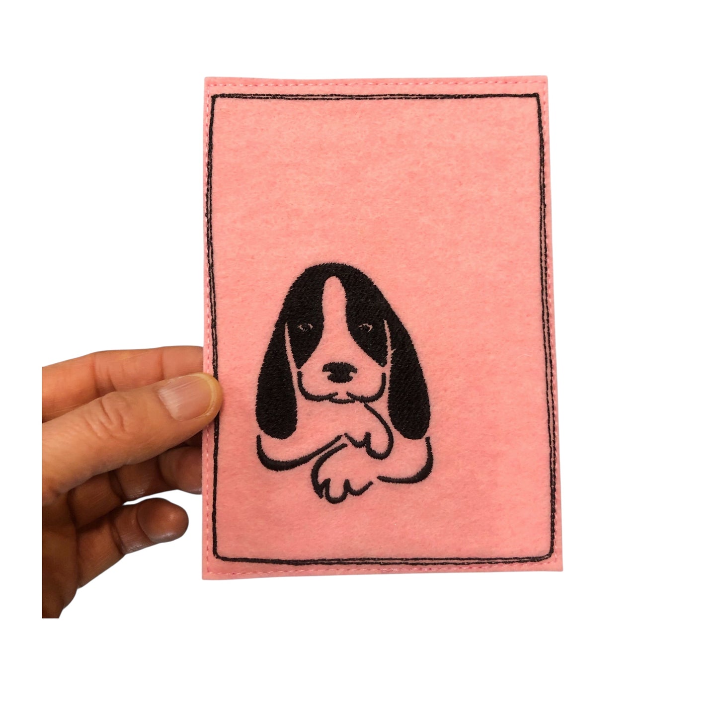 Postkarte gestickt Tiere