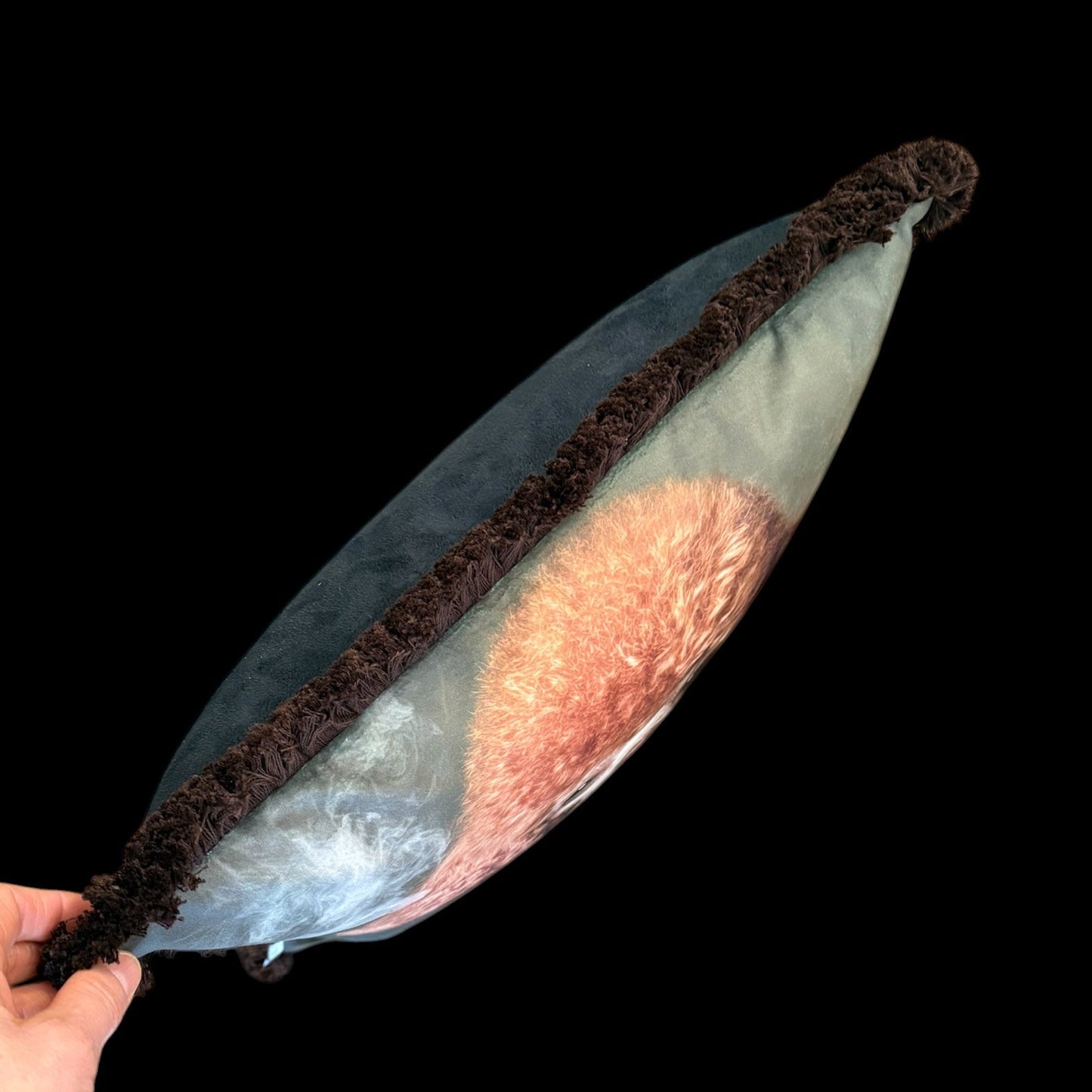 Cooles samtweiches Kissen Pudel mit Zigarre