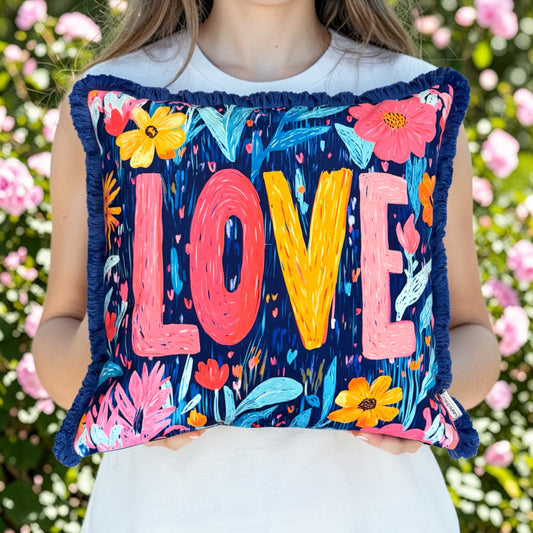 Cooles samtweiches Kissen LOVE