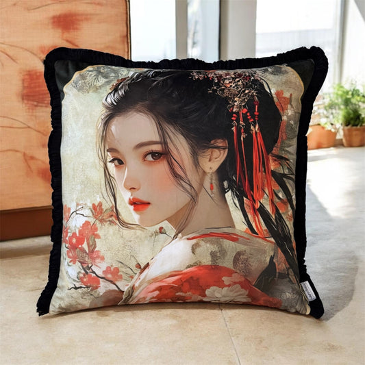 Samtweiches Kissen Geisha