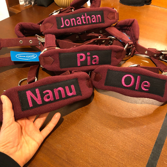 Namens Bestickung Esel Halfter