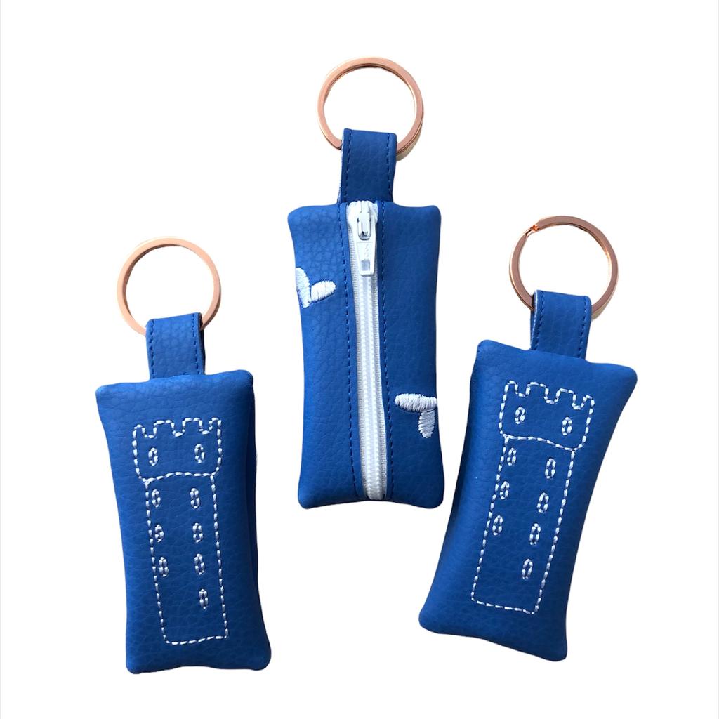 Schlüssel Anhänger Täschchen mit Stickerei.