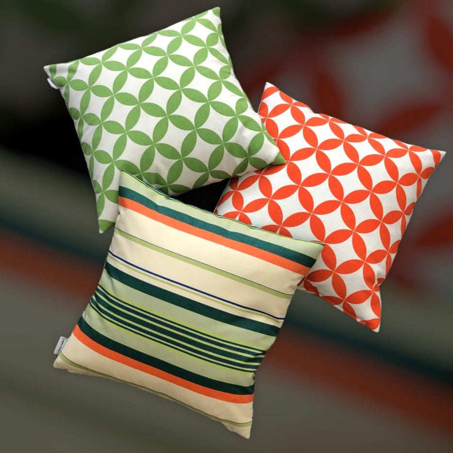Outdoor Kissen Retro Kreise