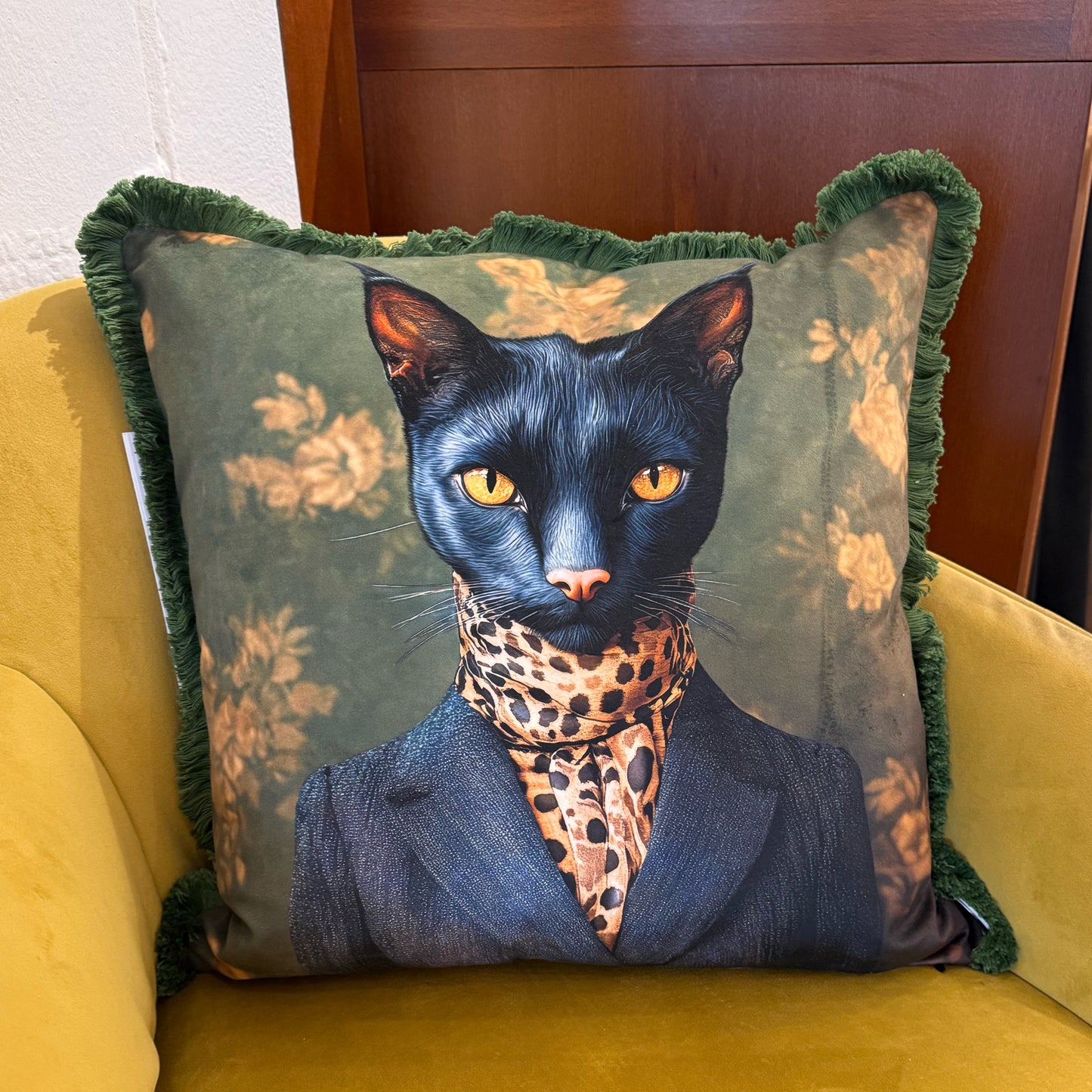 Cooles samtweiches Kissen Katze