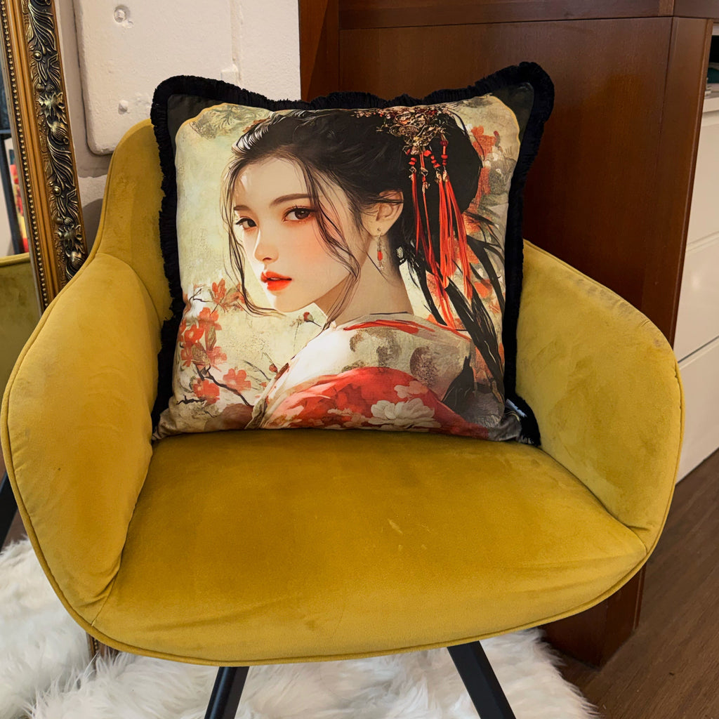 Samtweiches Kissen Geisha