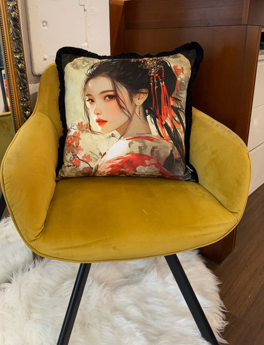 Samtweiches Kissen Geisha