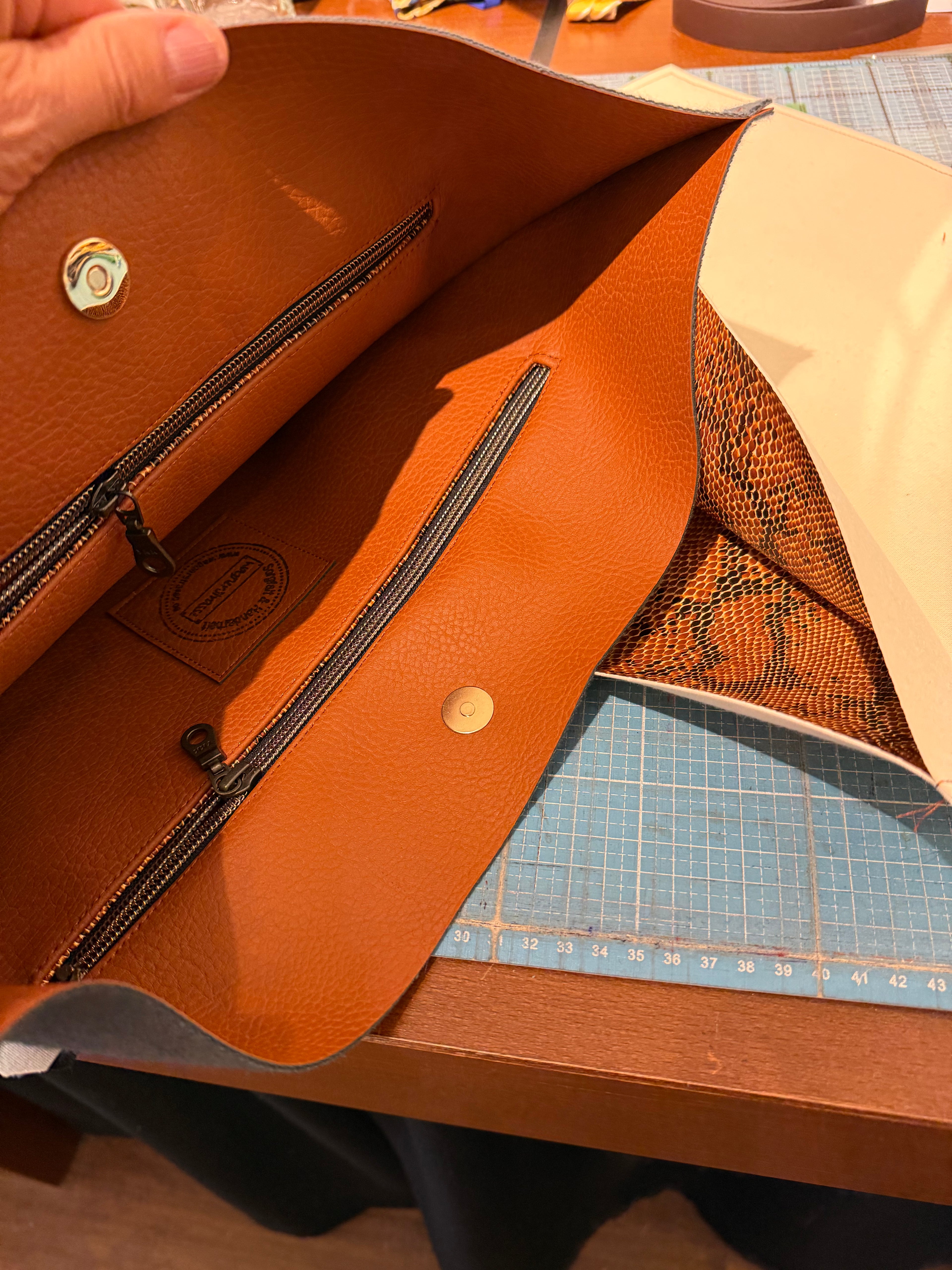 Shopper Tasche Brown Snake mit Sherry