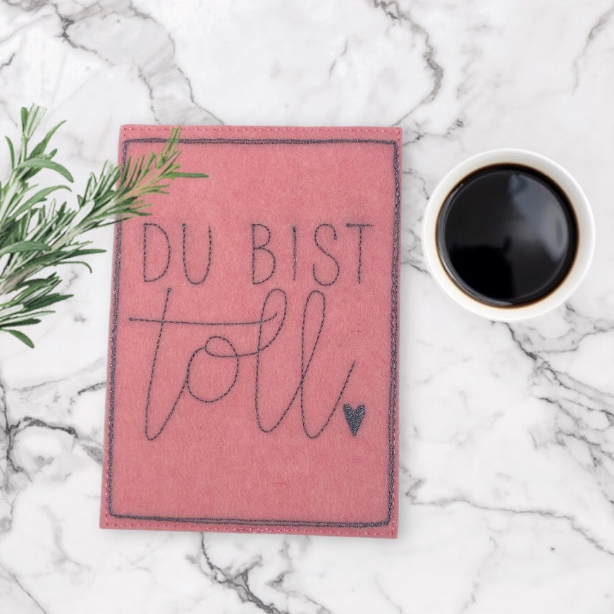 Postkarte gestickt