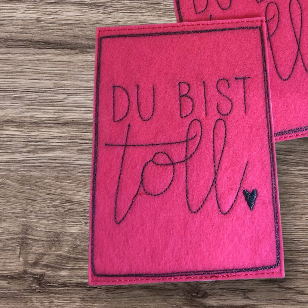 Postkarte gestickt