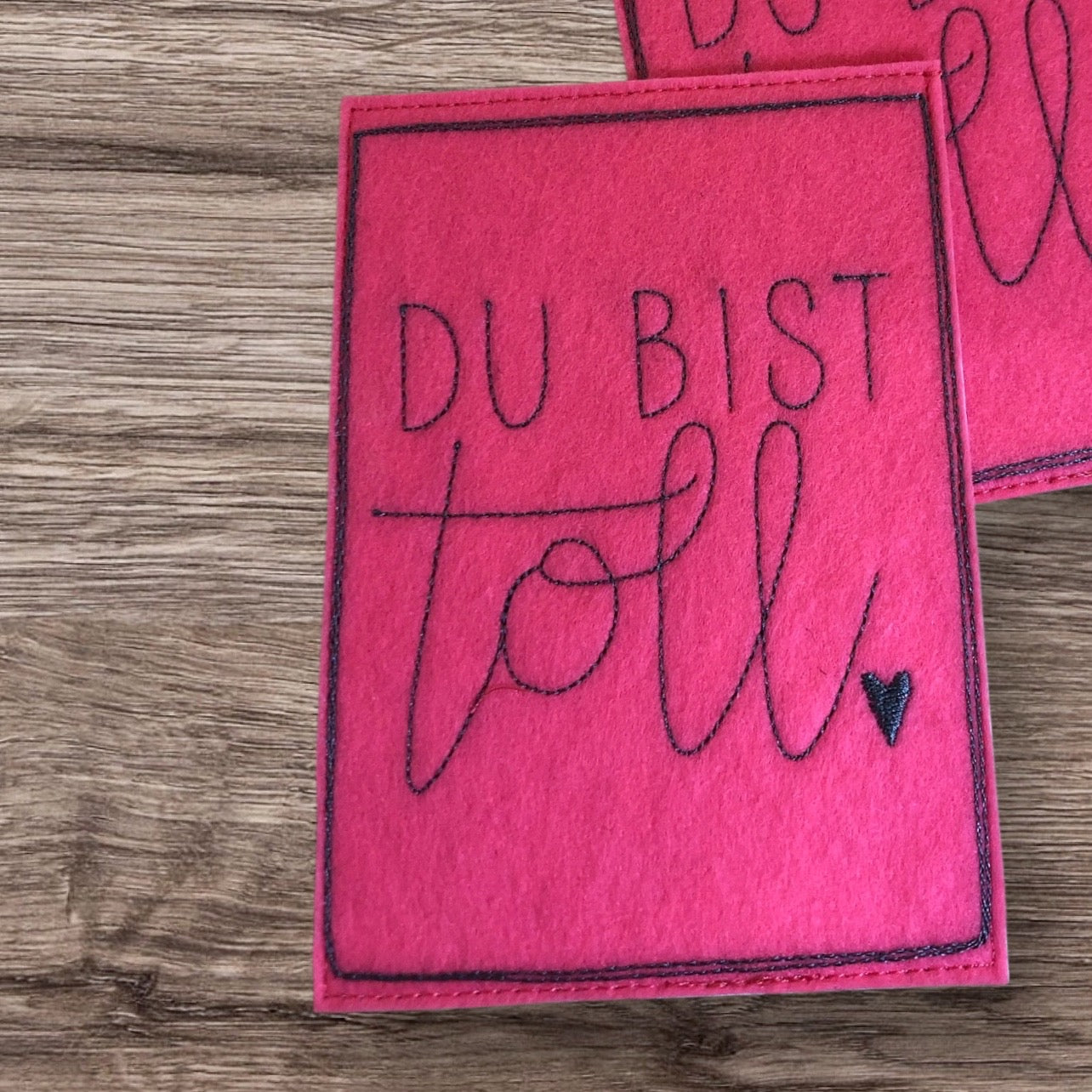 Postkarte gestickt