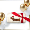 Besticktes mit Weihnachts-Dackel