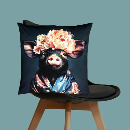 Cooles samtweiches Kissen Schwein