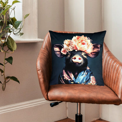 Cooles samtweiches Kissen Schwein