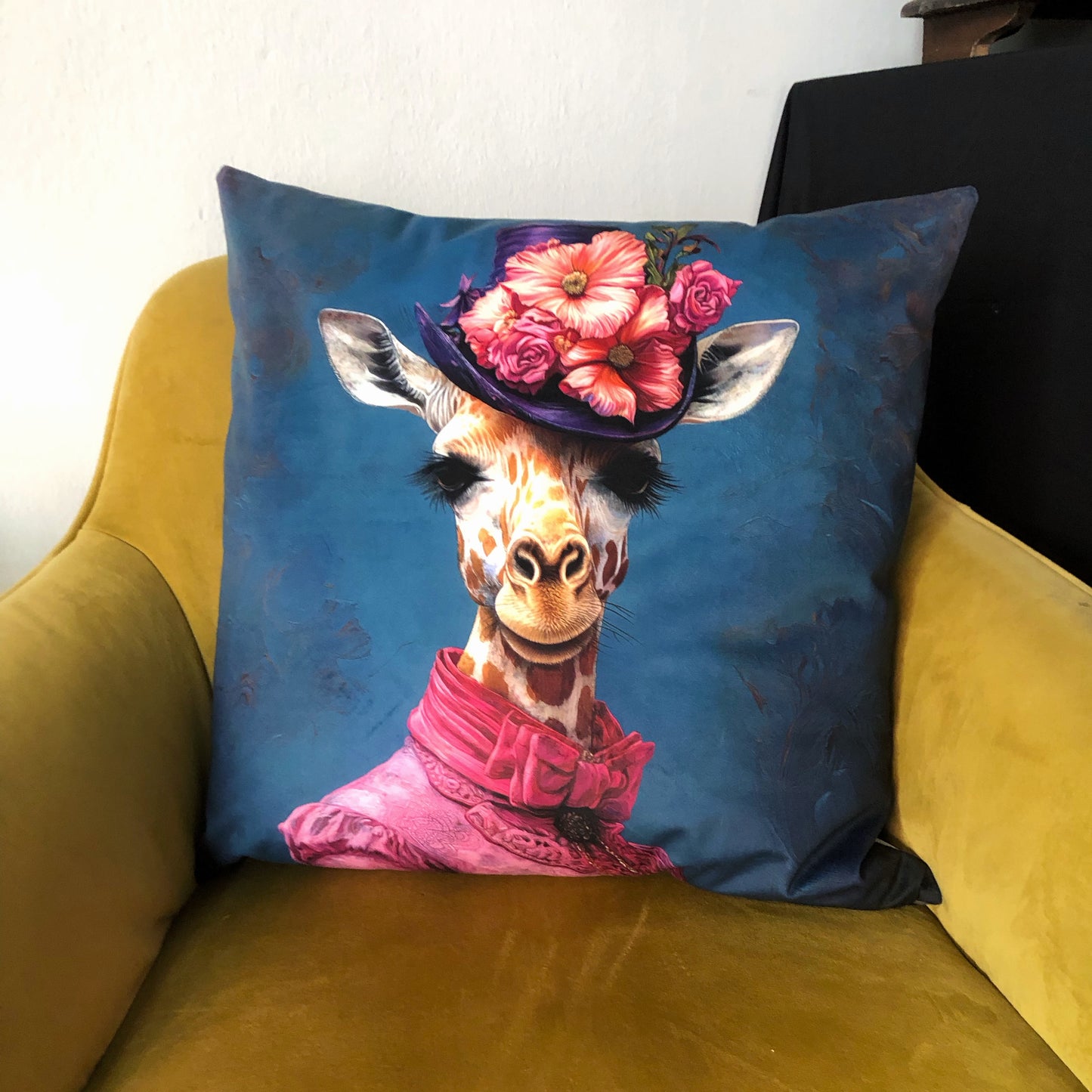 Cooles samtweiches Kissen Giraffe Dame