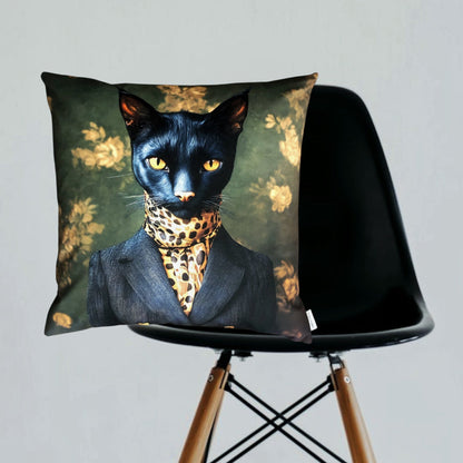 Cooles samtweiches Kissen Katze