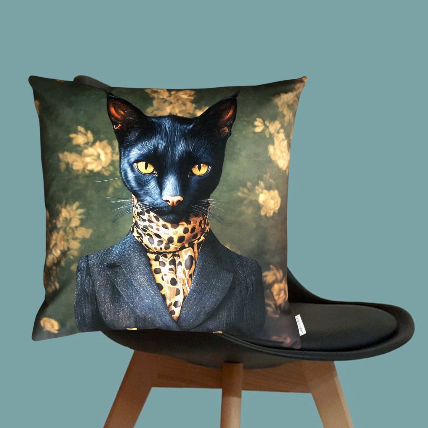 Cooles samtweiches Kissen Katze