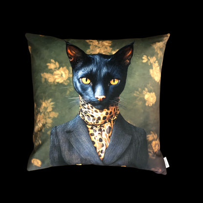 Cooles samtweiches Kissen Katze