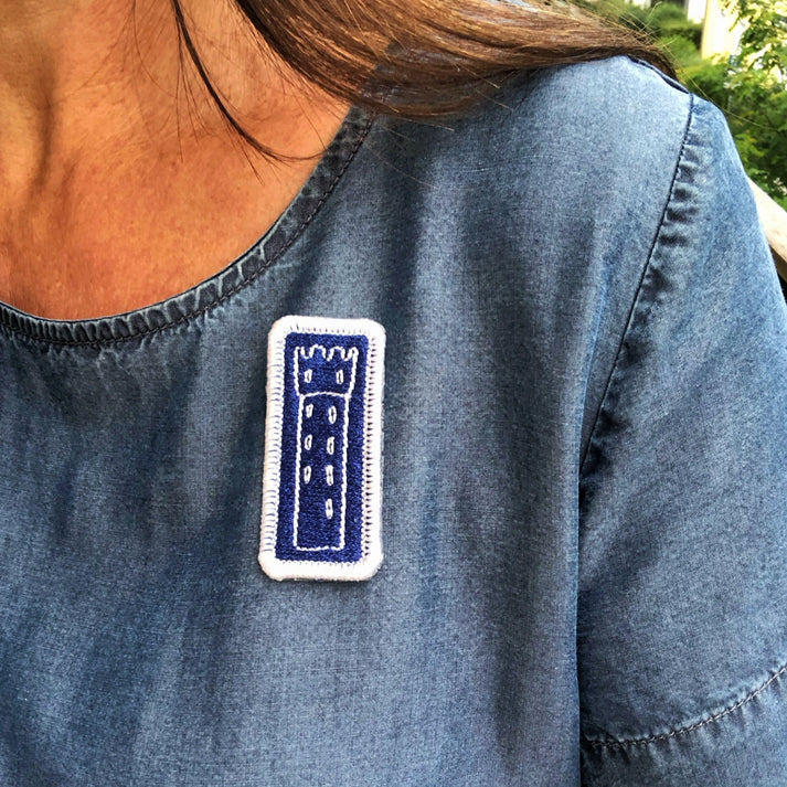Gestickte Patches mit Mehlsack und Herzen