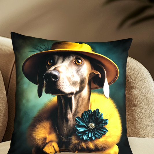 Cooles samtweiches Kissen Jagdhund