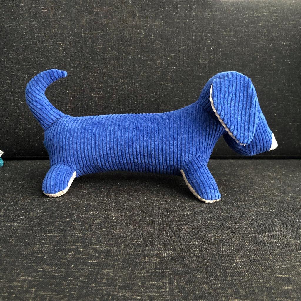 Fred der Dackel blau weiss