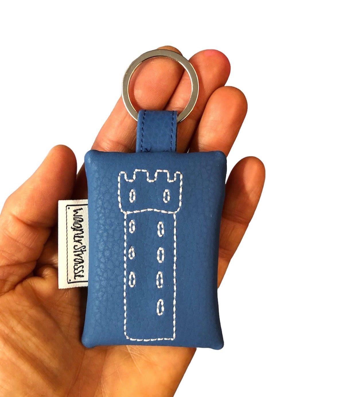Schlüssel Anhänger Täschchen mit Mehlsack Stickerei