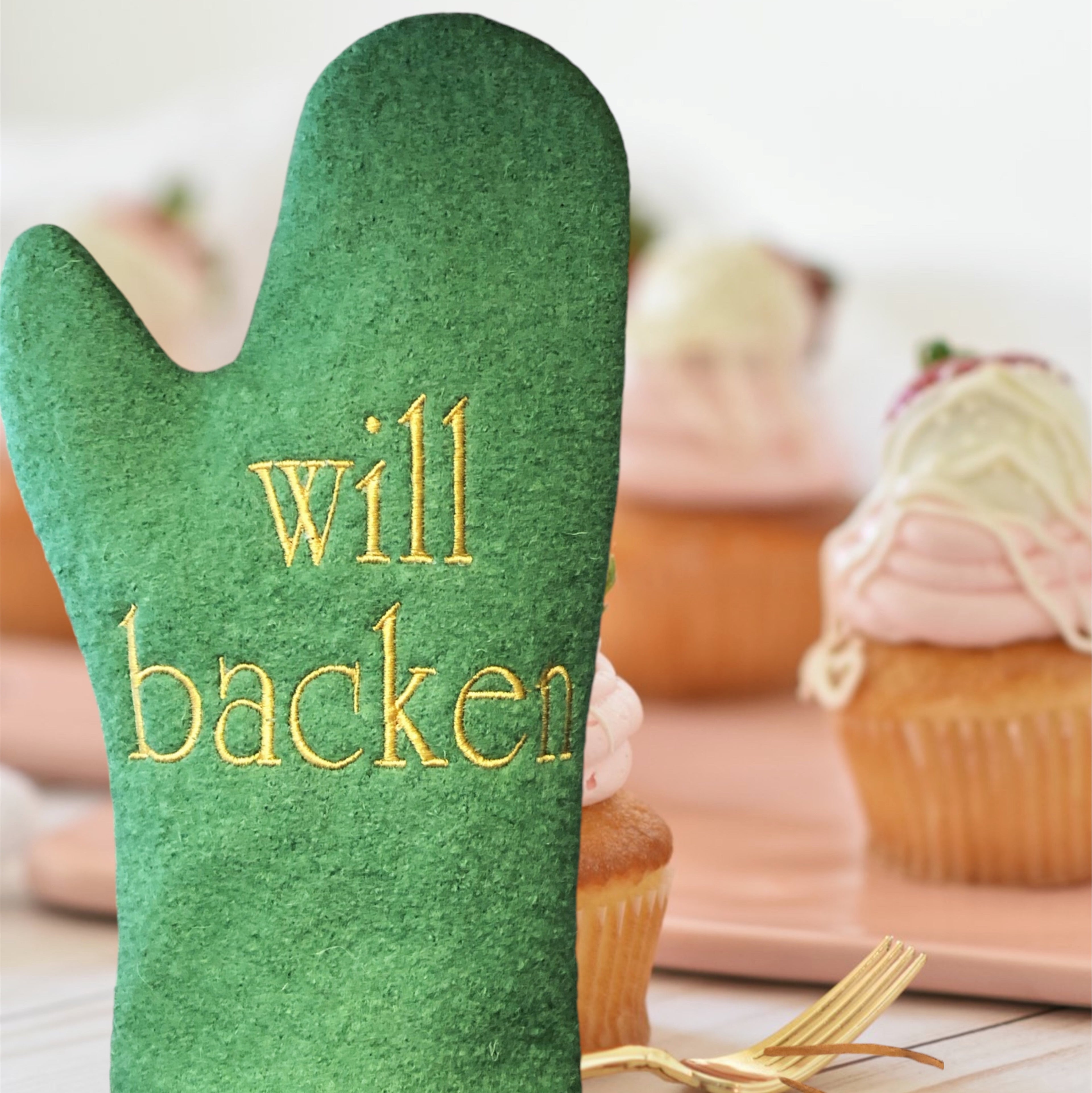 Ofenhandschuh  mit  Stickerei