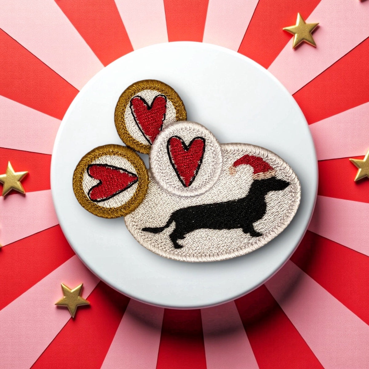Dackel mit Zipfelmütze Patch
