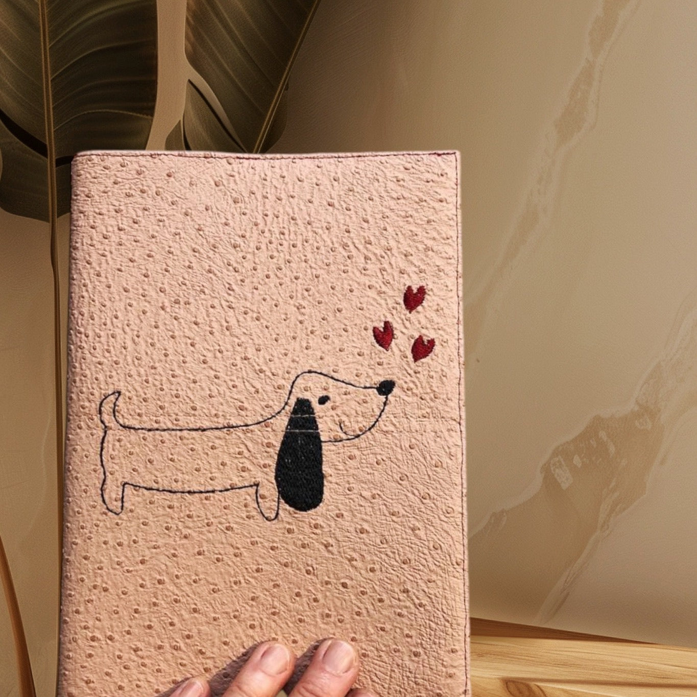 Notizbuch mit Bestickung