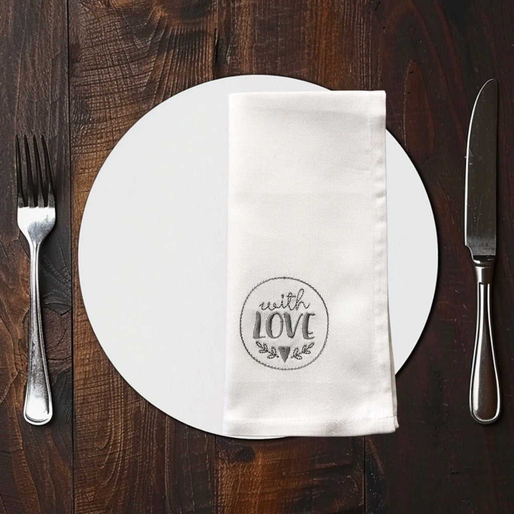 Bestickte Serviette