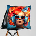 Cooles samtweiches Kissen im Retro Style